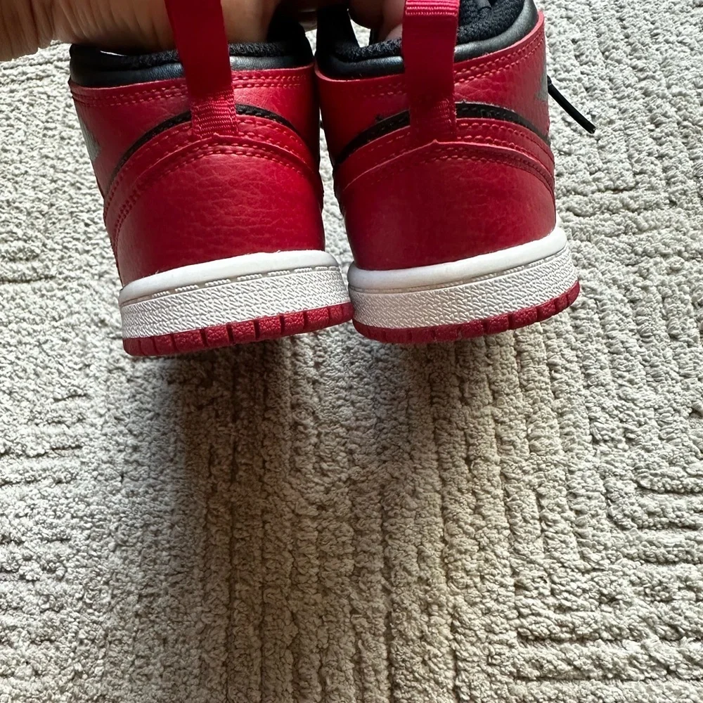 Nike Air Jordan Kids Black & Red High-Top Sneakers